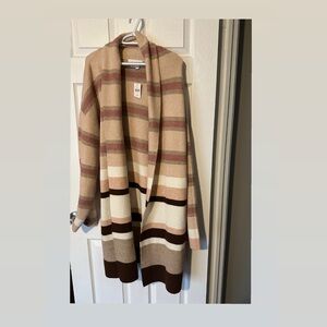 Striped Beige and Brown Women's Sweater